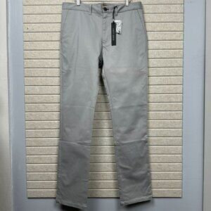 Nifty Genius Men’s Gray Straight Fit Flat Front Chino Pants 34x33 NWT